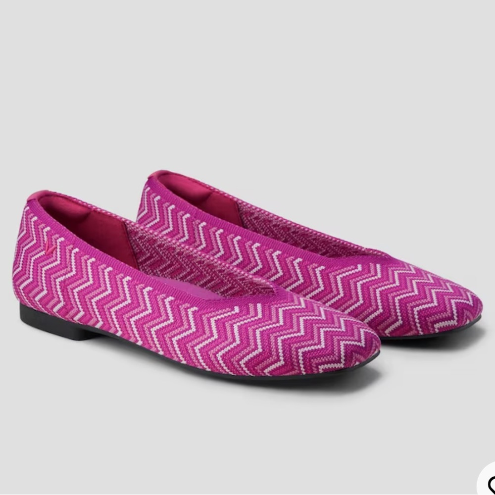 Vivaia Margot Square Toe Ballet Flats Womens Size Slip On 38